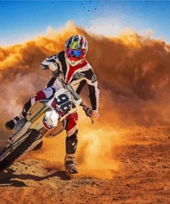 Motocross Race paint by number