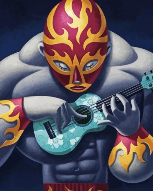 Musician Wrestler paint by number