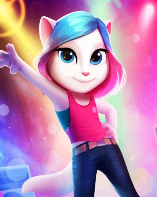 My Talking Angela Dancing paint by number