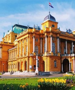 National Theatre In Zagreb paint by number