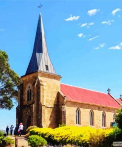 Old Catholic Church In Richmond paint by number