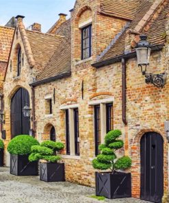 Old Houses Bruges paint by number