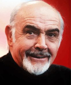 Old Sean Connery Actor paint by numbers