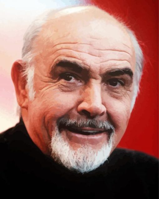 Old Sean Connery Actor paint by numbers