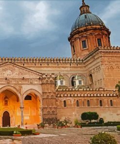 Palermo Cathedral Italy paint by number