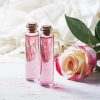 Pink Rose And Glass Bottles paint by number