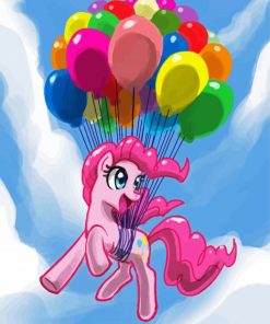 Pinkie Pie With Balloons paint by number