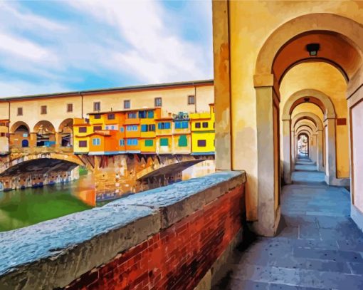 Ponte Vecchio Italy Florence paint by number