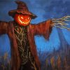 Pumpkin Head Scarecrow paint by numbers