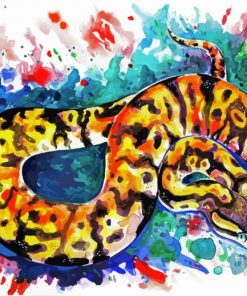 Python Snake Art paint by numbers