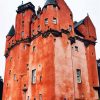 Red Craigievar Castle paint by number