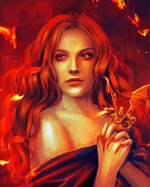 Redhead Witch paint by numbers