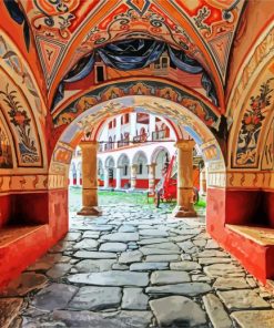 Rila Monastery Bulgaria paint by number