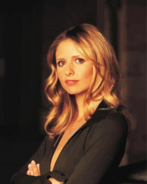 Sarah Michelle Gellar Buffy The Vampire Slayer paint by number