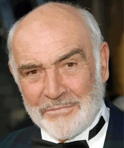 Scottish Actor Sean Connery paint by number