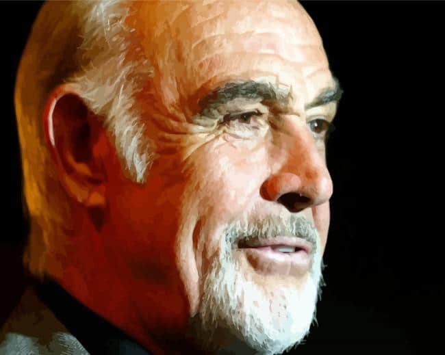 Sean Connery Side Profile paint by number