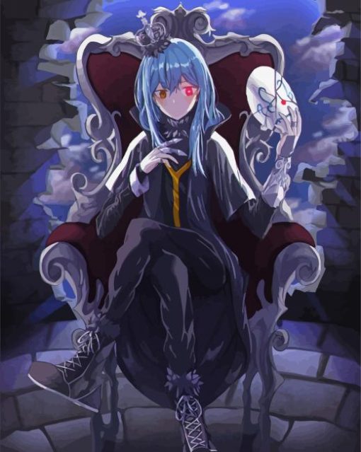 Slime Rimuru Anime Girl paint by number