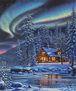 Snowy Night paint by number