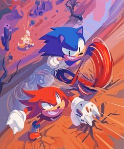 Sonic And Knuckles paint by number