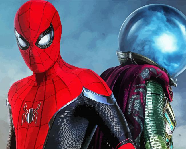 Spiderman Far From Home paint by numbers