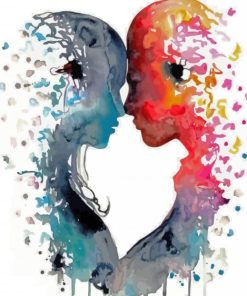 Splatter Soulmates paint by number