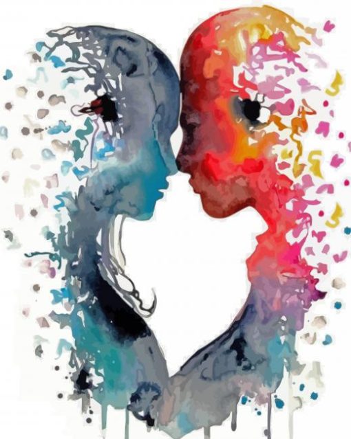 Splatter Soulmates paint by number