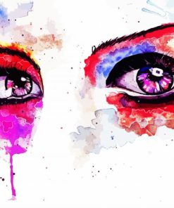 Splatter Crying Eyes paint by numbers