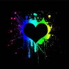 Splatter Heart paint by number