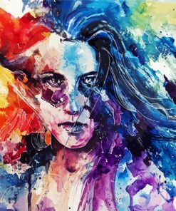 Splatter Lady paint by number