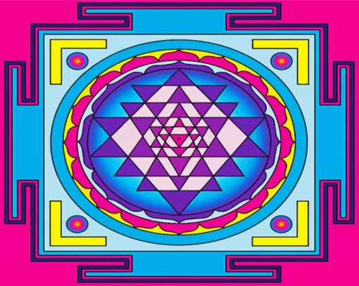 Shri Yantra Mandala paint by number