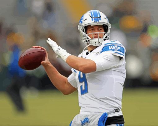 Stafford Matthew Football Quarterback paint by number