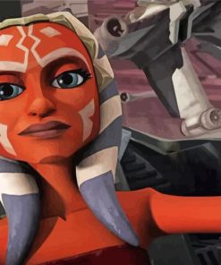 Star Wars Ahsoka Tano paint by numbers