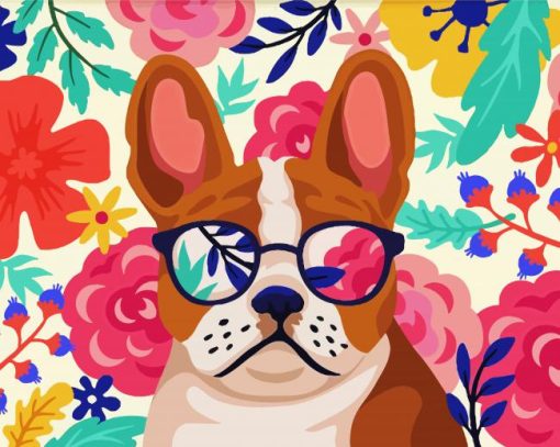 Stylish Dog paint by numbers