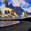 Sunset In Alderney Beach paint by number