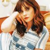 The Beautiful Zooey Deschanel paint by numbers