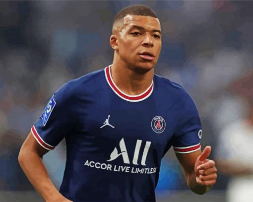 The Footballer Mbappé paint by number