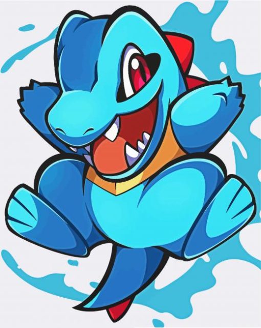 Totodile paint by number