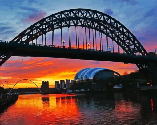 Tyne Bridge paint by number