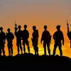 US Soldiers Silhouette paint by numbers