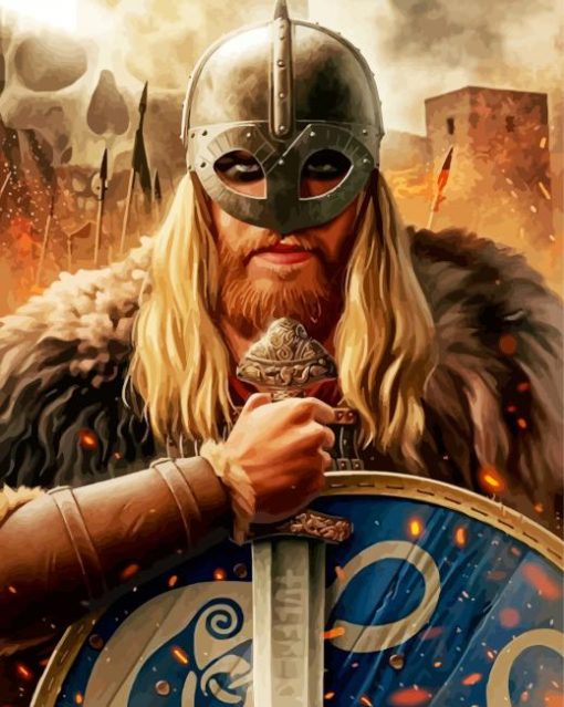 Viking Man paint by numbers