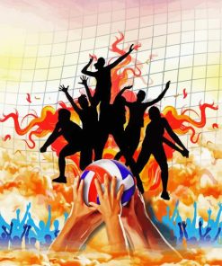 Volleyball Illustration Art paint by numbers