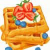 Waffle Illustration paint by numbers