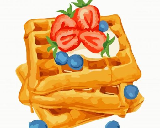 Waffle Illustration paint by numbers