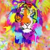 Watercolor Tiger Splatter Maria Mata paint by number