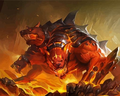 Wild Cerberus paint by number