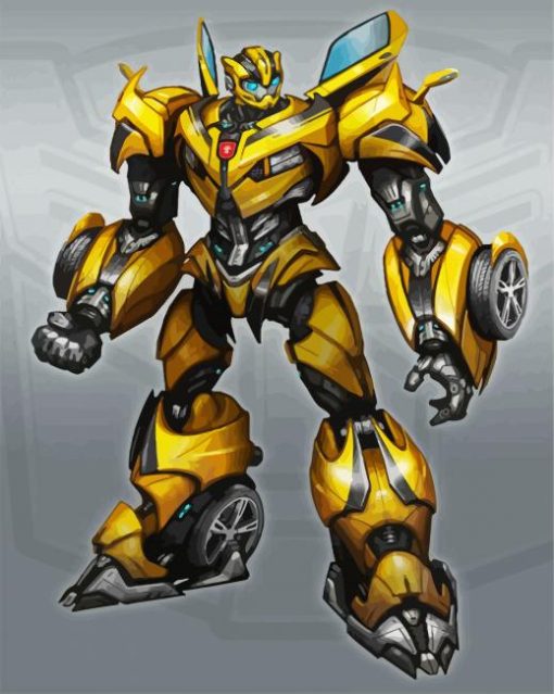 Yellow Megatron paint by number