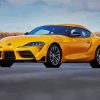 Yellow Toyota Gr Supra paint by numbers