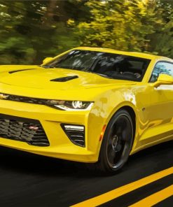 Yellow Chevrolet Camaro paint by number