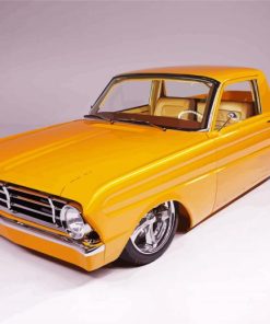 Yellow Ford Ranchero Car paint by number