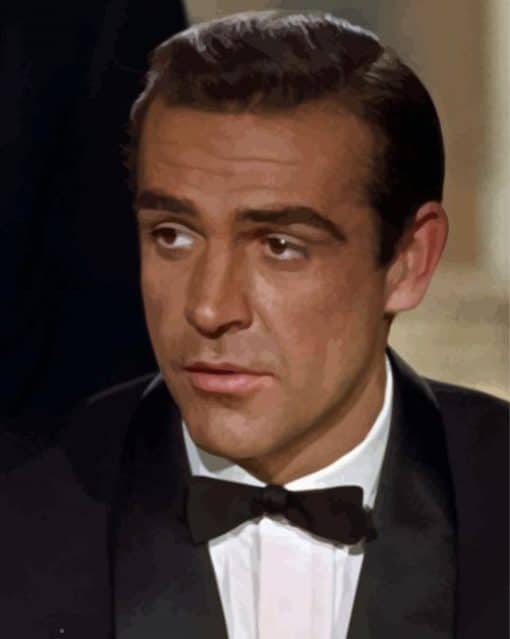 Young Sean Connery Actor paint by number